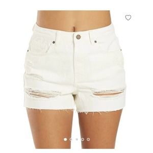 O’NEILL Women's Angus White Denim Shorts, Size 27
